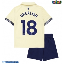 Camisa de Futebol Everton Jack Grealish #18 Equipamento Secundário Infantil 2025-26 Manga Curta (+ Calças curtas)